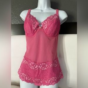 Curvation vintage pink 38D Underwire Shaper Bodysuit
